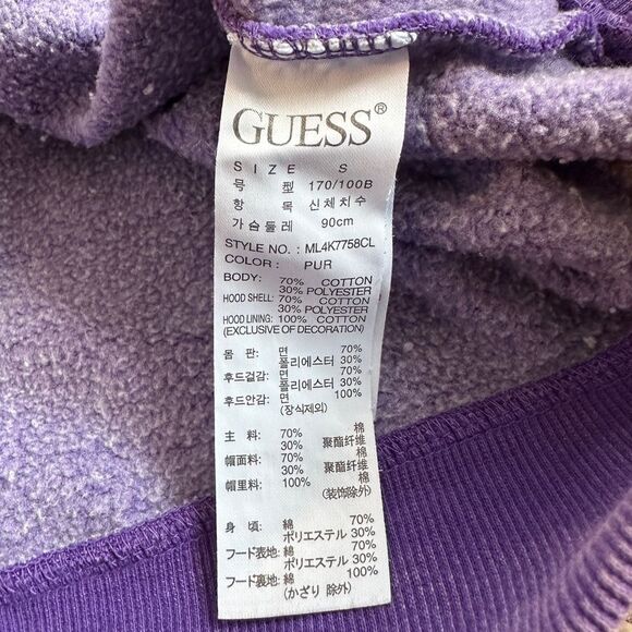 Guess x Clottee Hoodie Jacket Pullover Purple Sweatshirt Top • NEW WITH TAGS - Picture 6 of 14